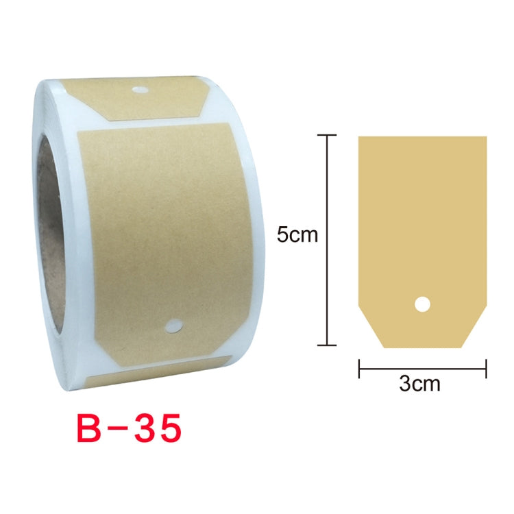 3 PCS Natural Brown Kraft Paper Gift Decoration Label Sticker, Size: 3 x 5 cm
