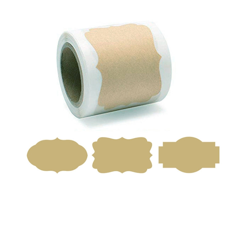 3 PCS Natural Brown Kraft Paper Gift Decoration Label Sticker, Size: 3 x 5 cm