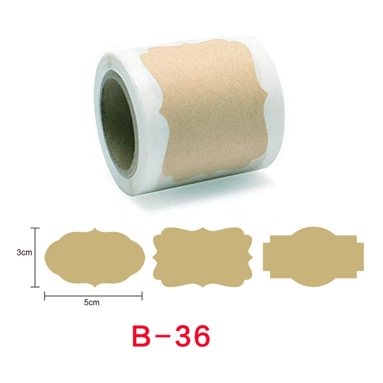 3 PCS Natural Brown Kraft Paper Gift Decoration Label Sticker, Size: 3 x 5 cm