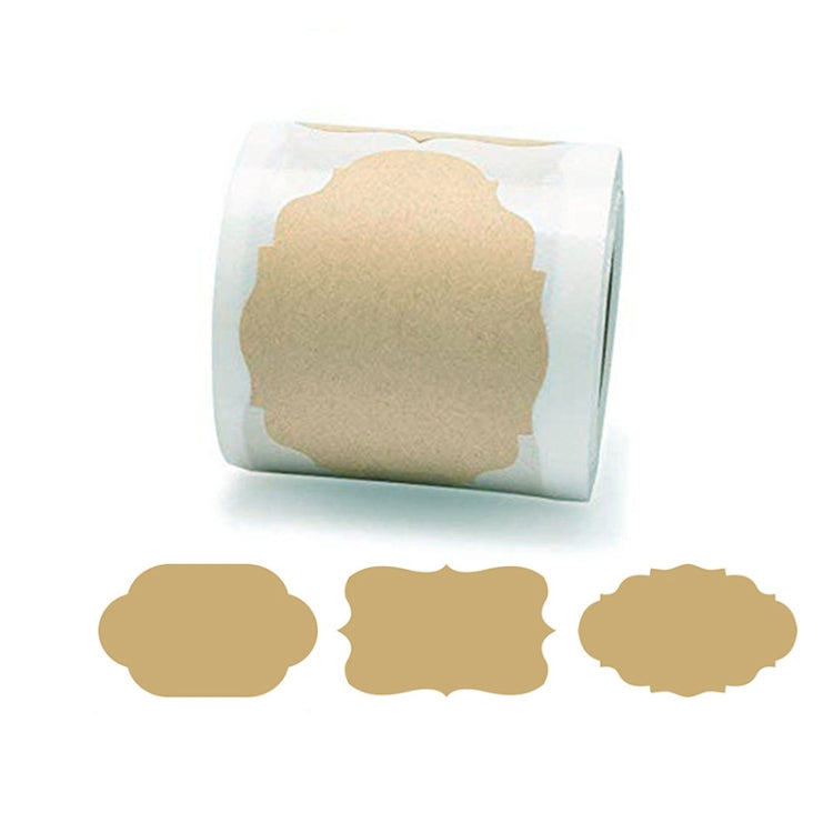 3 PCS Natural Brown Kraft Paper Gift Decoration Label Sticker, Size: 3 x 5 cm
