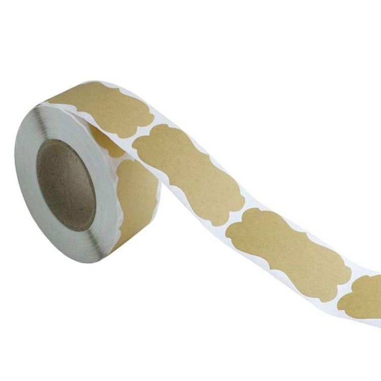 3 PCS Natural Brown Kraft Paper Gift Decoration Label Sticker, Size: 3 x 5 cm