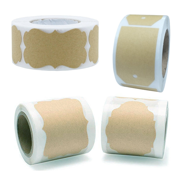 3 PCS Natural Brown Kraft Paper Gift Decoration Label Sticker, Size: 3 x 5 cm