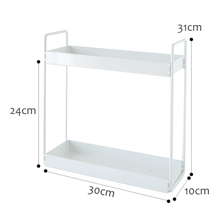 Home Storage Rack Bathroom Narrow Side Shelf, Specification: Small (White)