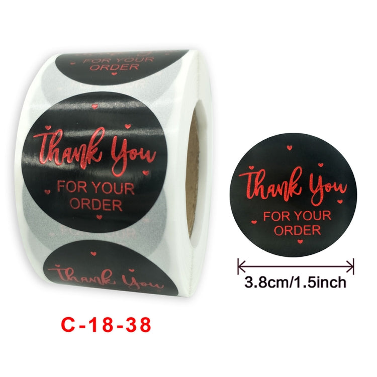 Thanks Baking Decoration Stickers Handmade Label, Size: 3.8 cm / 1.5 inch