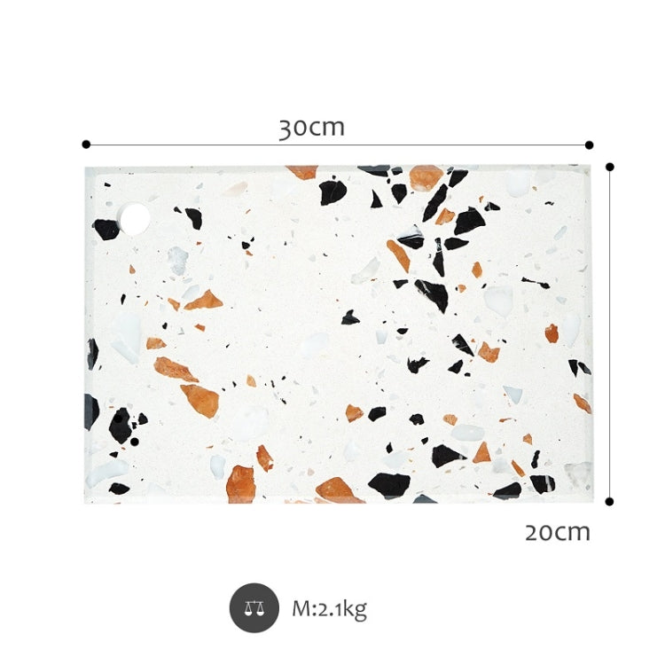 Terrazzo Chopping Board Coffee Shop Dinner Plate Cheese Board Food Photography Plate, Specification: Large