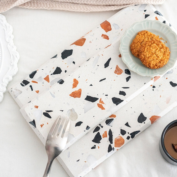 Terrazzo Chopping Board Coffee Shop Dinner Plate Cheese Board Food Photography Plate, Specification: Large