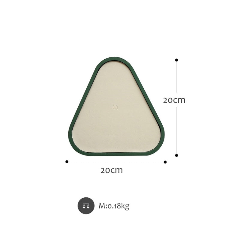 Desktop Shallow Storage Tray Sundries Tray Jewelry Display Tray , Triangle (Dark Green)