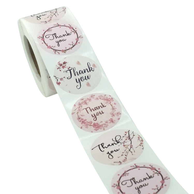 Floral Thank You Label Gift Envelope Seal Sticker Wedding Decoration Sticker, Size: 3.8cm / 1inch(K-07-38)