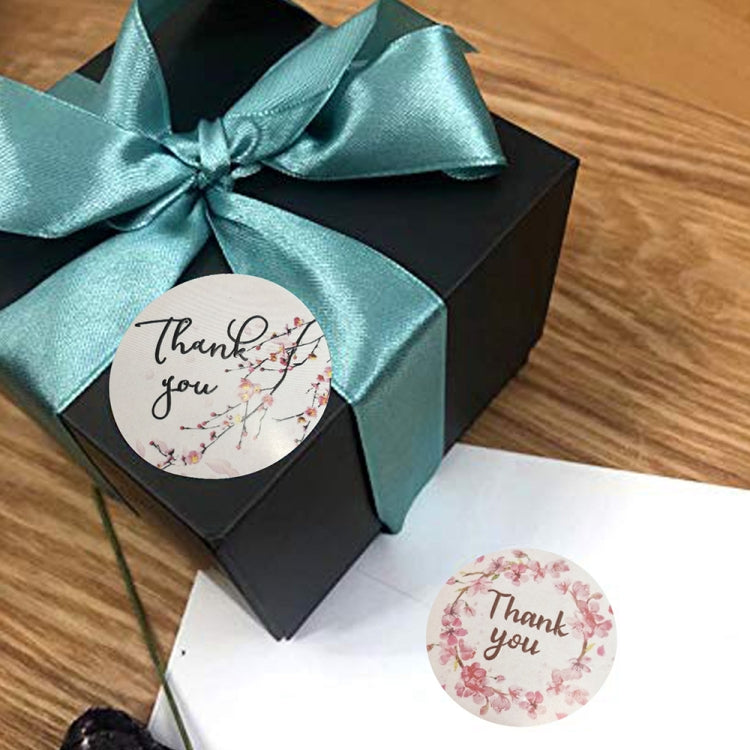 Floral Thank You Label Gift Envelope Seal Sticker Wedding Decoration Sticker, Size: 3.8cm / 1inch(K-07-38)