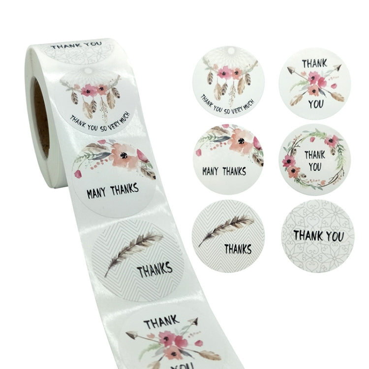 Floral Thank You UV Craft Sticker Birthday Party Label, Size: 38mm / 1.5inch(A-15UV Section)