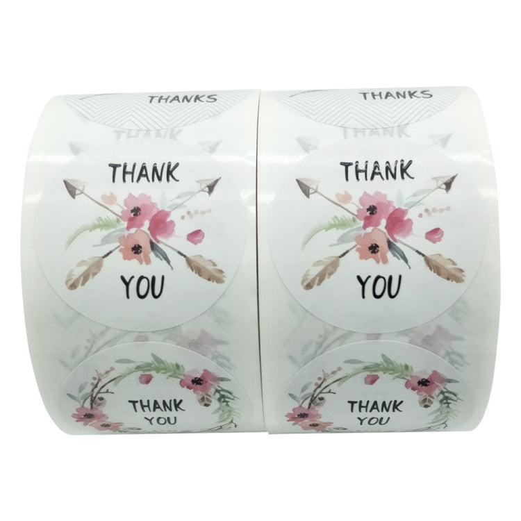 Floral Thank You UV Craft Sticker Birthday Party Label, Size: 38mm / 1.5inch(A-15UV Section)