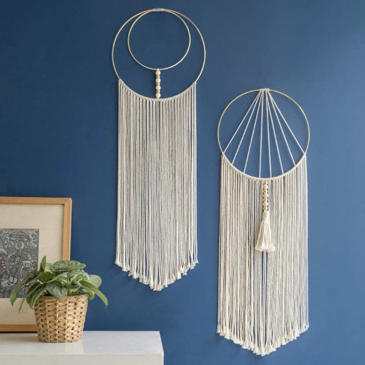 Metal Loop Cotton Rope Woven Home Pendant Simple Bohemian Pendant