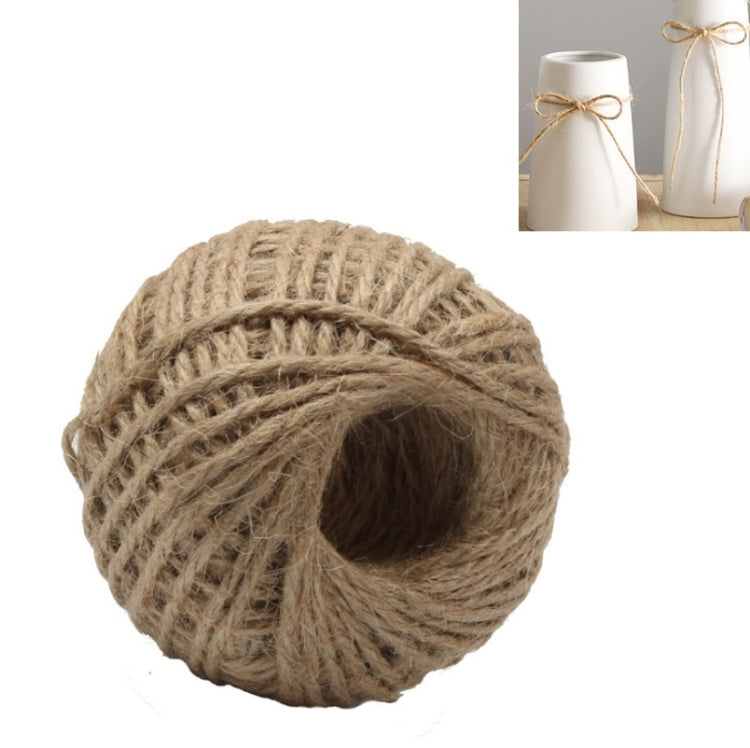 2 PCS DIY Fine Hemp Rope Hand-Decorated Braided Twine, Specification: 30 Meters Per Roll(True Color)