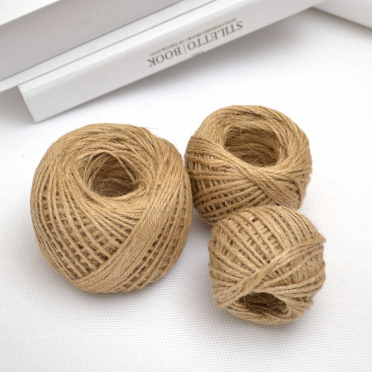 2 PCS DIY Fine Hemp Rope Hand-Decorated Braided Twine, Specification: 30 Meters Per Roll(True Color)