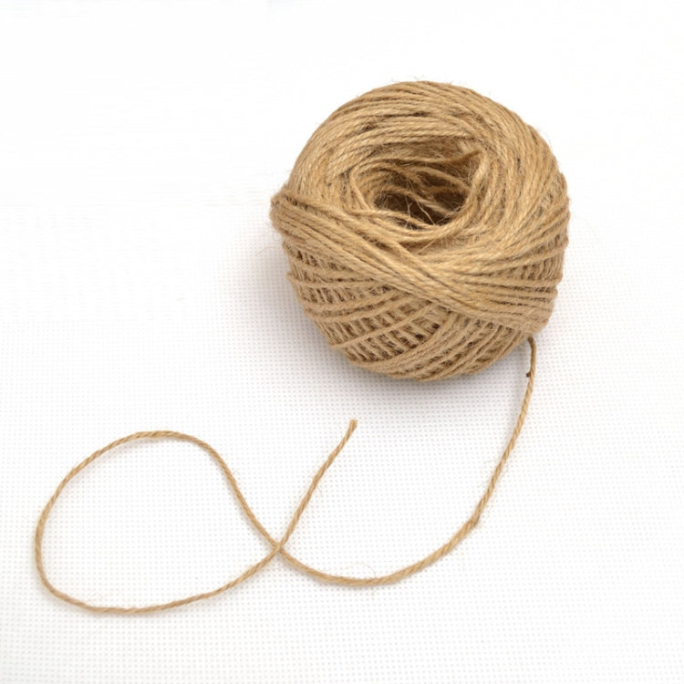 2 PCS DIY Fine Hemp Rope Hand-Decorated Braided Twine, Specification: 100 Meters Per Roll(True Color)