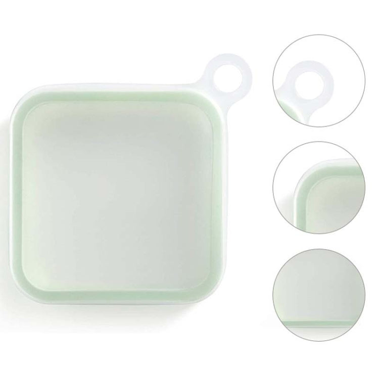 5 PCS Sandwich Toast Bento Box Lunchbox Portable Take-Out Student Office Worker Lunch Box, Capacity: 301-500ml(Transparent Green)