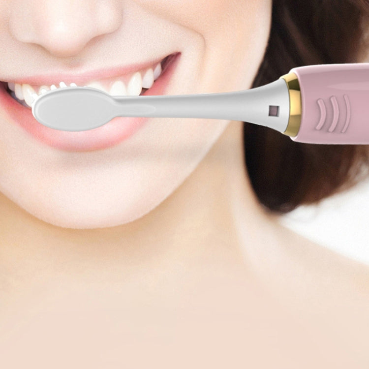 2 PCS Household Couple Smart Sonic Vibration Soft Fur Waterproof Electric Toothbrush, Colour: Morson Blue (3 Brush Heads) Battery