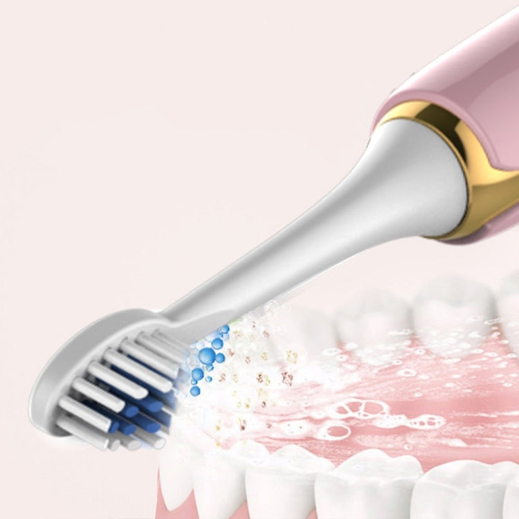 2 PCS Household Couple Smart Sonic Vibration Soft Fur Waterproof Electric Toothbrush, Colour: Morson Blue (5 Brush heads)Battery