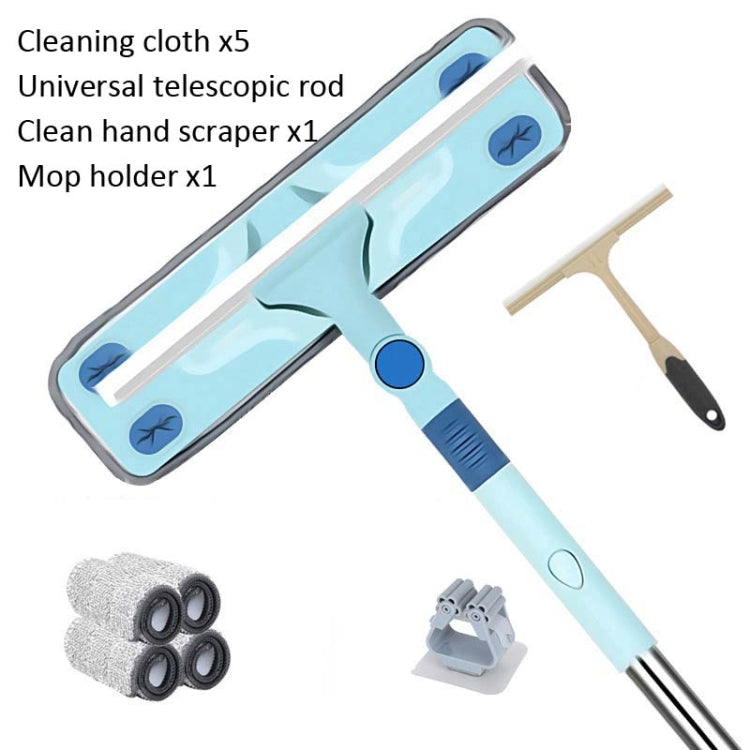 Household Window Wiper Glass Wiper Telescopic Rod Scraper, Specification: Upgraded Universal Model  5