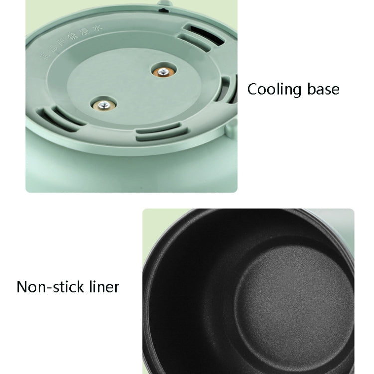 Multi-Function Electric-Cooker Mini Dormitory Student Cooking Rice Stir Frying Non-Stick Pot, 110V US Plug, Colour: Green Manual Single Pot(1.7L)