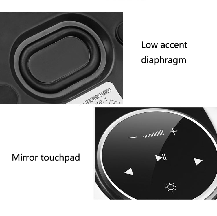 6W ZT6088 Bluetooth Subwoofer Stereo Speaker LED Dimming Folding Touch Atmosphere Night Light(White Yellow Blue)