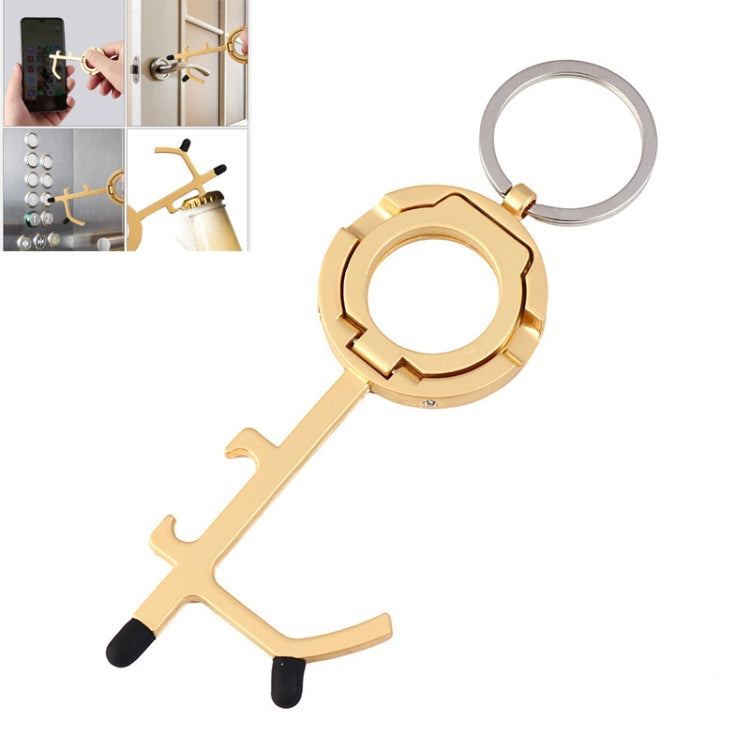 2 PCS EDC Door Opener Non-Contact Press Elevator Protection Keychain Pendant, Specification: OPP Packaging