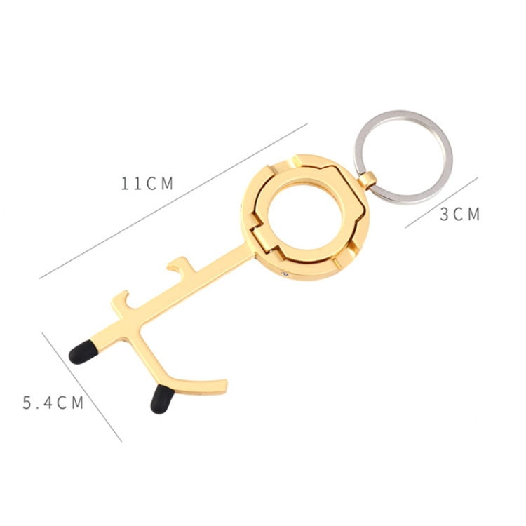 2 PCS EDC Door Opener Non-Contact Press Elevator Protection Keychain Pendant, Specification: OPP Packaging