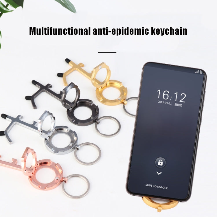 2 PCS EDC Door Opener Non-Contact Press Elevator Protection Keychain Pendant, Specification: OPP Packaging