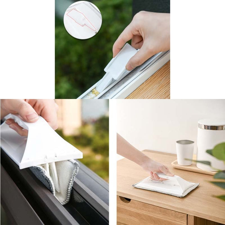 4 PCS Glass Wiper Groove Cleaning Brush Window Sill Gap Track Brush(White)
