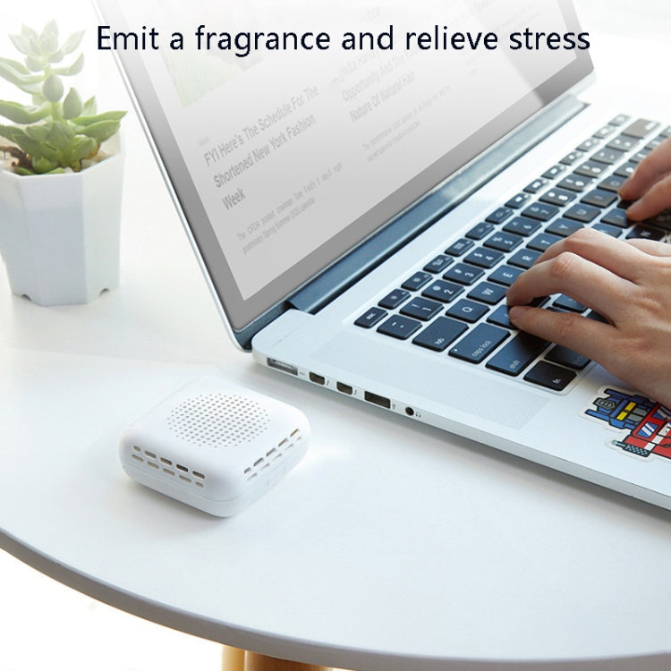 Car Aroma Diffuser Small Mini Portable Fragrance Diffuser Indoor Air Purification Waterless Silent Diffuser, Colour: White(Complete Set)