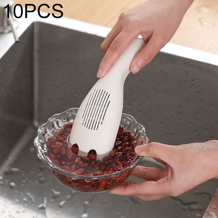 10 PCS Household Kitchen Portable Multifunctional Rice Washing Spoon Drainer