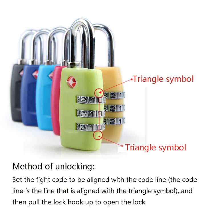2 PCS Customs Luggage Lock Overseas Travel Luggage Zipper Lock Plastic TSA Code Lock