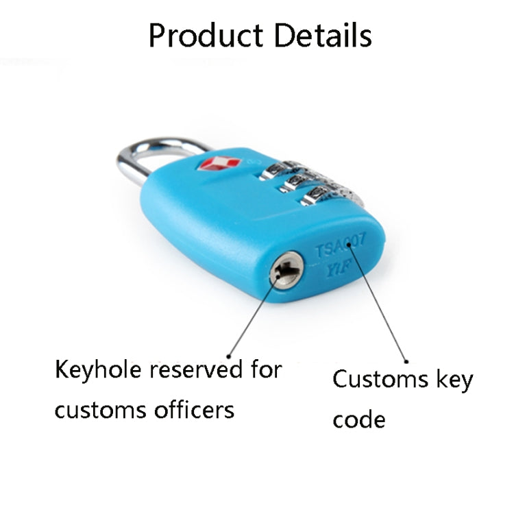 2 PCS Customs Luggage Lock Overseas Travel Luggage Zipper Lock Plastic TSA Code Lock