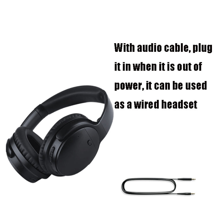 QC35 Heavy Bass Sports Outdoor ANC Active Noise Cancelling Bluetooth Headset(Black)