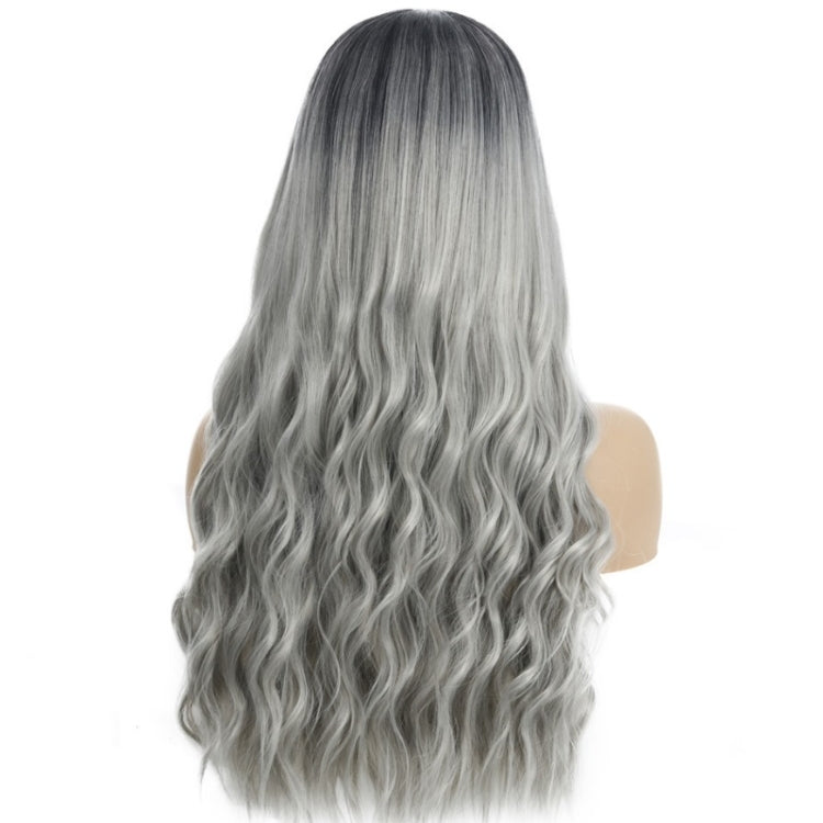 Ladies Wavy Curly Hair Wig Gradient Long Curly Hair Wig