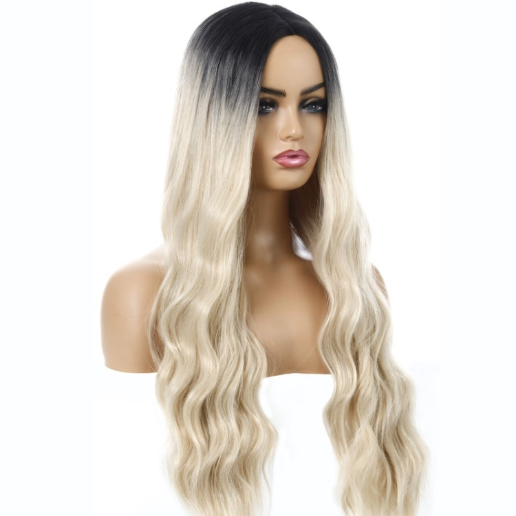 Ladies Wavy Curly Hair Wig Gradient Long Curly Hair Wig