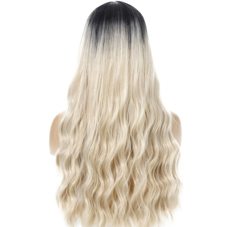 Ladies Wavy Curly Hair Wig Gradient Long Curly Hair Wig