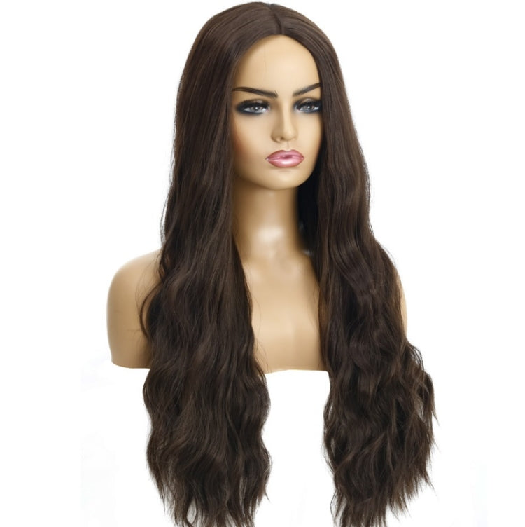 Ladies Wavy Curly Hair Wig Gradient Long Curly Hair Wig