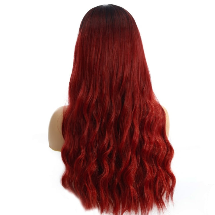 Ladies Wavy Curly Hair Wig Gradient Long Curly Hair Wig