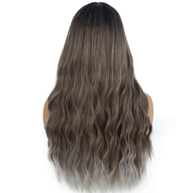 Ladies Wavy Curly Hair Wig Gradient Long Curly Hair Wig