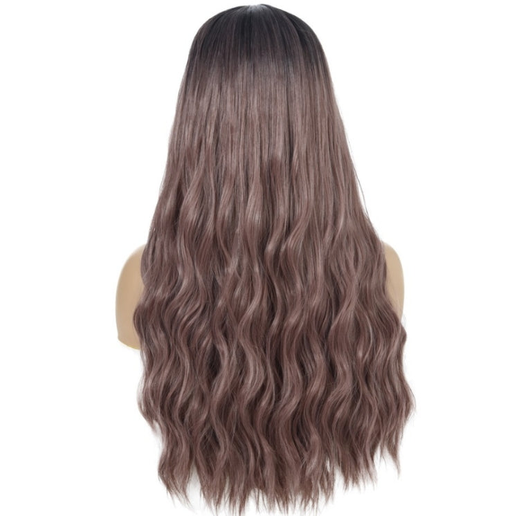 Ladies Wavy Curly Hair Wig Gradient Long Curly Hair Wig
