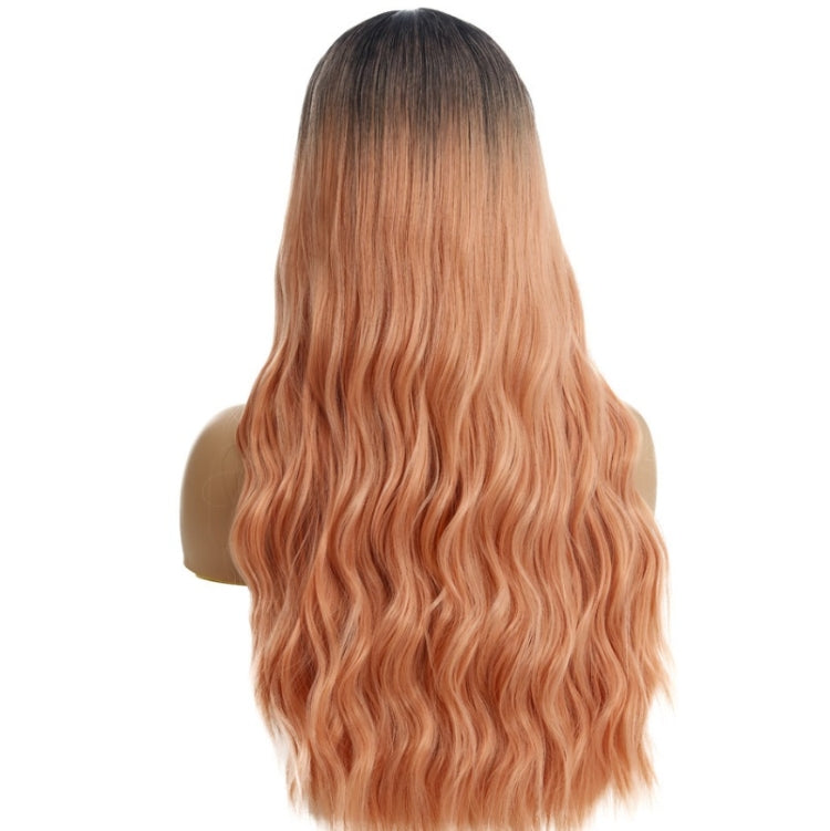 Ladies Wavy Curly Hair Wig Gradient Long Curly Hair Wig