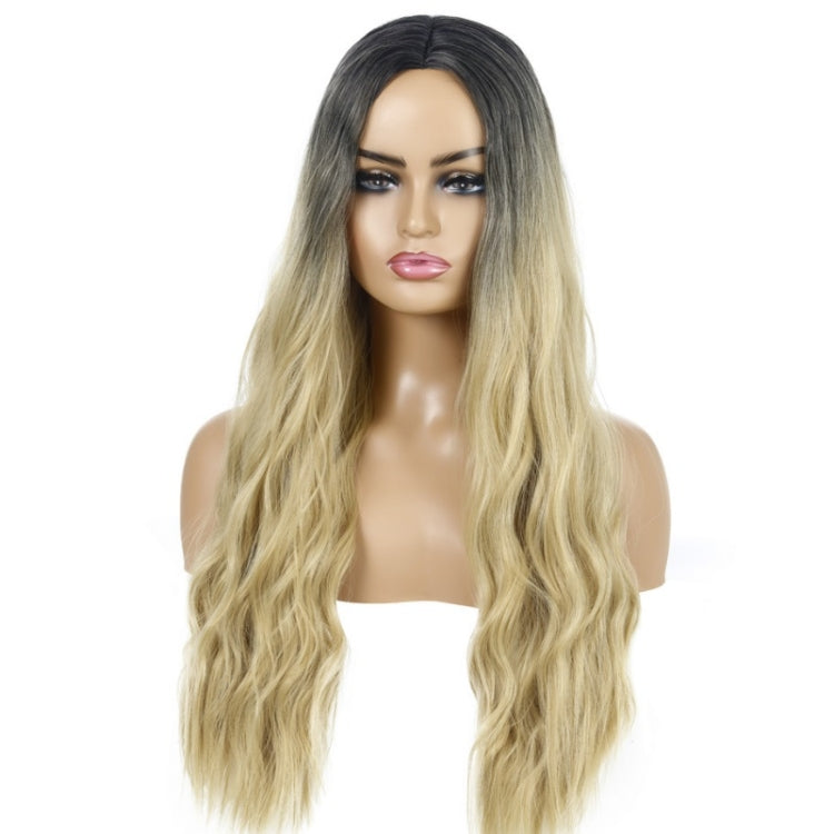 Ladies Wavy Curly Hair Wig Gradient Long Curly Hair Wig