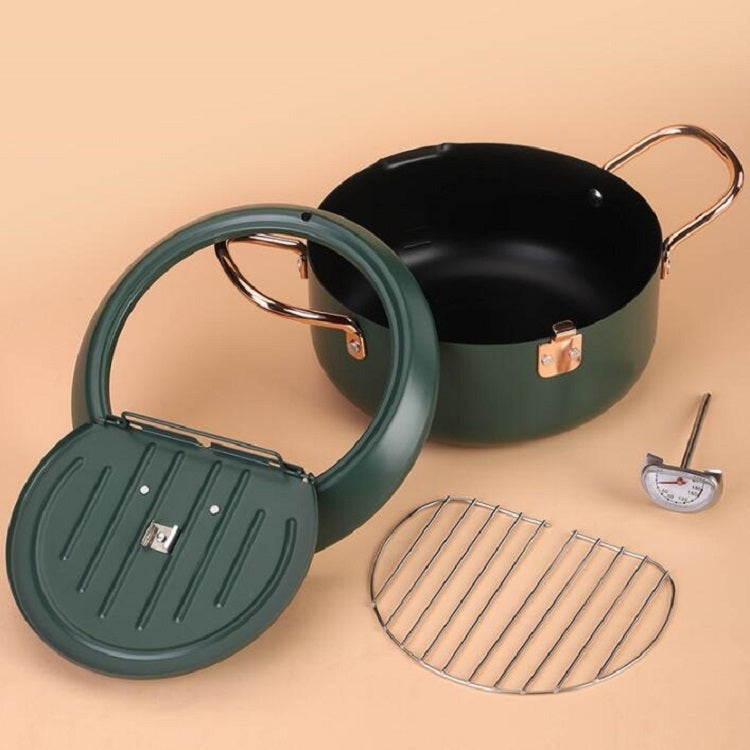 24cm Fryer Pot Household Non-Stick Pan Temperature Control Mini Frying Pot