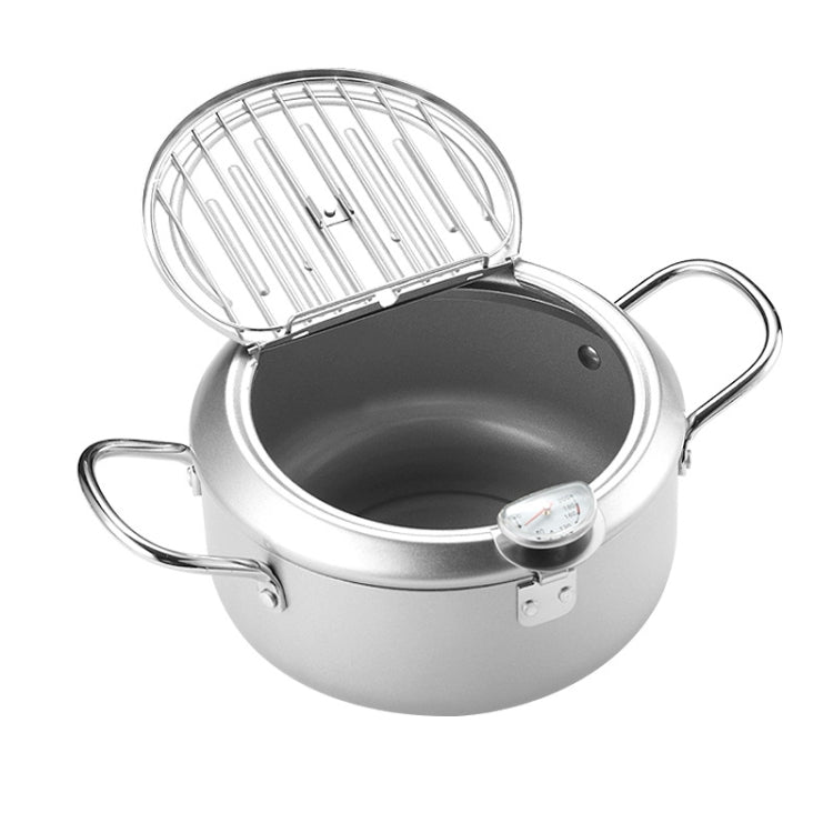 24cm Fryer Pot Household Non-Stick Pan Temperature Control Mini Frying Pot