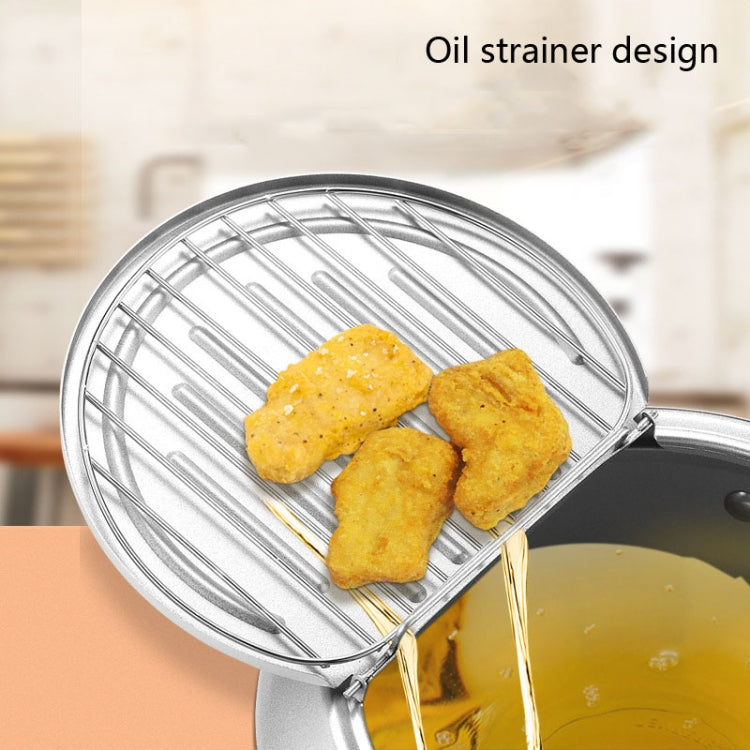 20cm Fryer Pot Household Non-Stick Pan Temperature Control Mini Frying Pot