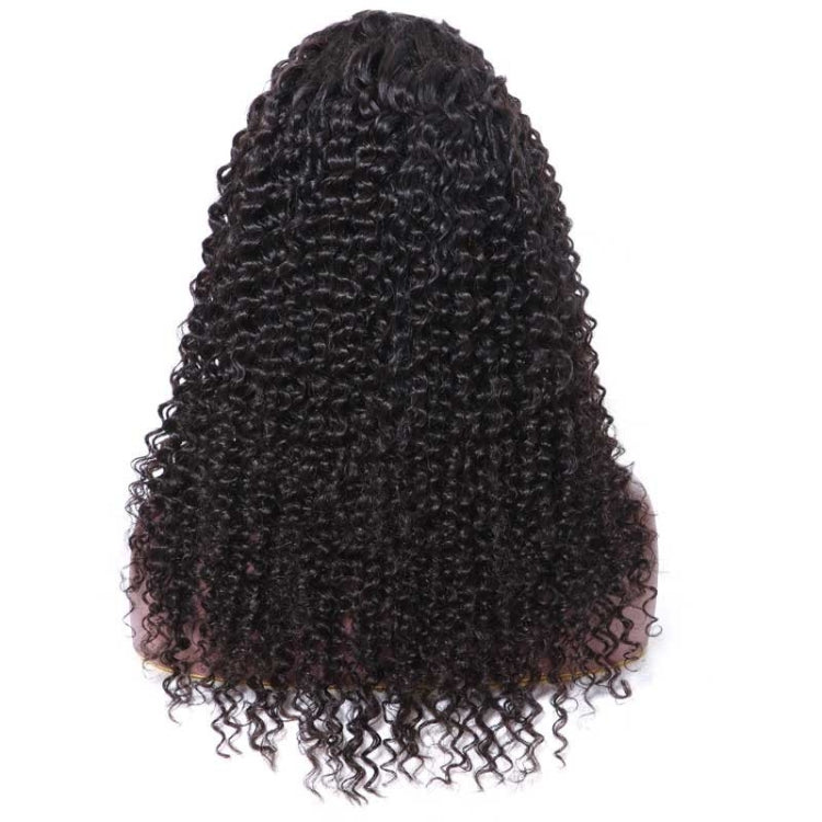 African Small Curls Split Head Wig Chemical Fiber Headgear(Black)