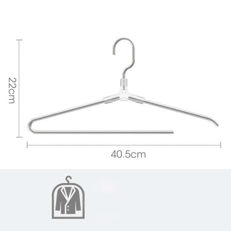 2 PCS Aluminum Alloy Hanger Household Pants Rack Seamless Non-Slip Clothing Support, Style: Clothes Hanger