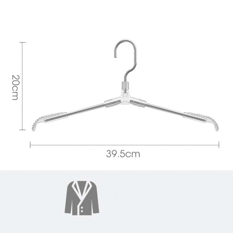 2 PCS Aluminum Alloy Hanger Household Pants Rack Seamless Non-Slip Clothing Support, Style: Seamless Hanger