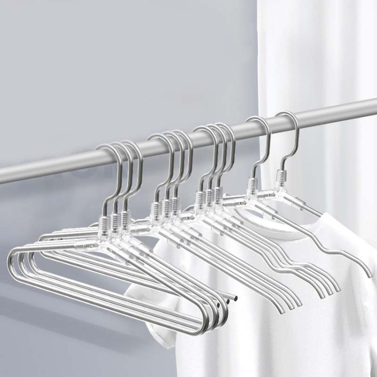 2 PCS Aluminum Alloy Hanger Household Pants Rack Seamless Non-Slip Clothing Support, Style: Seamless Hanger
